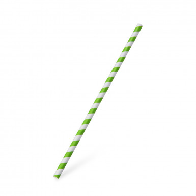 Slamka papierová Špirála zelená `JUMBO` Ø8mm x 25cm [100 ks]