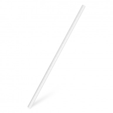Slamka papierová biela `JUMBO` Ø8mm x 25cm [100 ks]