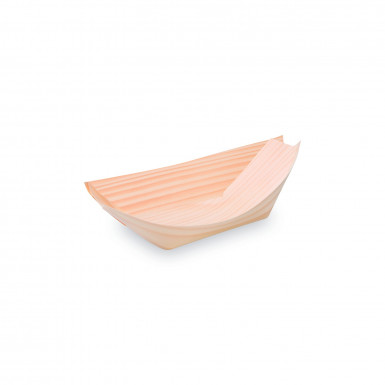 Fingerfood miska (drevená FSC 100%) lodička 13 x 8 cm [100 ks]