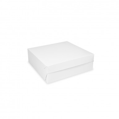 Krabica na tortu (PAP) biela 18 x 18 x 9 cm [50 ks]