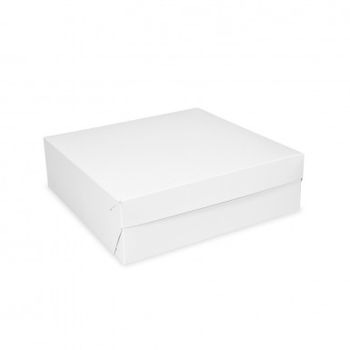 Krabica na tortu (PAP) biela 25 x 25 x 10 cm [50 ks]