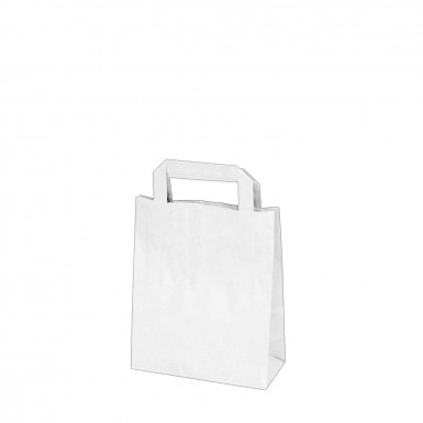 Papierová taška biela 18+8 x 22 cm [250 ks]