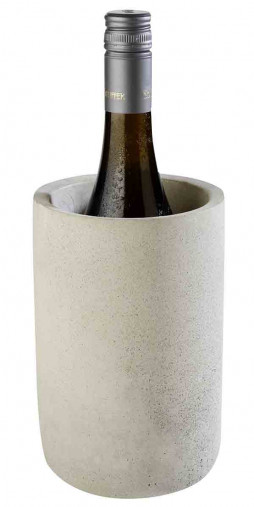 Chladič ELEMENT víno vonkajší Ø 12 cm, výška: 19 cm, vnútro Ø 10 cm betón šedý