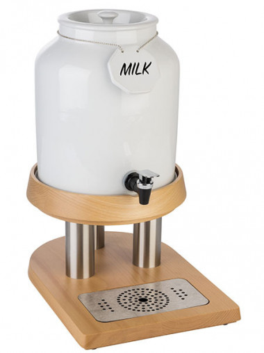 Zásobník TOP FRESH mlieko chladiaci 27x38,5 cm, výška: 45 cm, 8 l porcelán, nerez,