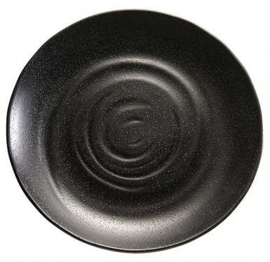 Podnos ZEN Ø 28 cm, výška: 3 cm melamín farba čierna, optika kameň