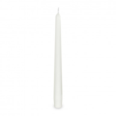 Sviečka kónická biela Ø23 x 245 mm [10 ks]