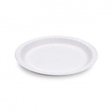 Papierový tanier (FSC Mix) extra-pevný biely Ø23cm [100 ks]
