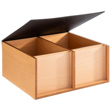 Box bufet TOAST BOX tri priehradky 36x33,5 cm, výška: 16 cm drevo dub svetlý olejovaný