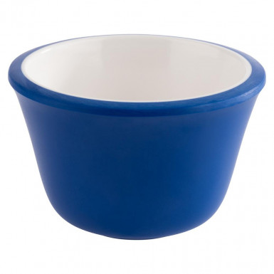 Miska dip, set 6 ks,  Ø 6 cm, výška: 4 cm, 0,04 l melamin farba vnútra biela, vonkajšku modrá