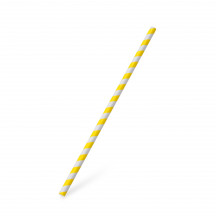 Slamka papierová Špirála žltá `JUMBO` Ø8mm x 25cm [100 ks]