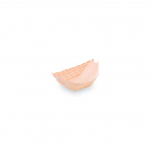 Fingerfood miska (drevená FSC 100%) lodička 8 x 5,5 cm [100 ks]