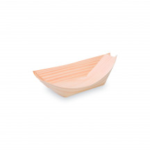 Fingerfood miska (drevená FSC 100%) lodička 13 x 8 cm [100 ks]