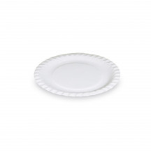 Papierový tanier (FSC Recycled) biely Ø18cm [100 ks]