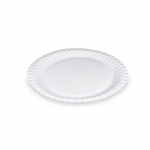 Papierový tanier (FSC Recycled) biely Ø23cm [100 ks]