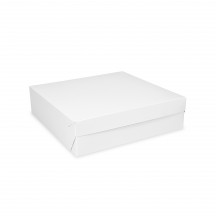 Krabica na tortu (PAP) biela 22 x 22 x 9 cm [50 ks]
