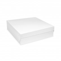 Krabica na tortu (PAP) biela 28 x 28 x 10 cm [50 ks]