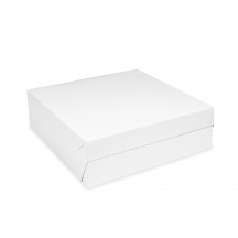 Krabica na tortu (PAP) biela 30 x 30 x 10 cm [50 ks]