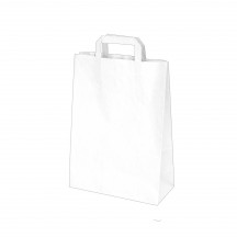 Papierová taška biela 22+10 x 28 cm [250 ks]