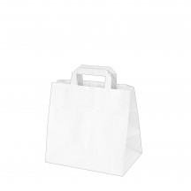 Papierová taška biela 26+17 x 25 cm [250 ks]