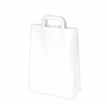 Papierová taška biela 26+14 x 32 cm [250 ks]