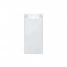 Papierové vrecko (FSC Mix) s bočným skladom biele 12+5 x 24 cm `1kg` [100 ks]