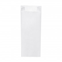 Papierové vrecko s bočným skladom biele 15+7 x 42 cm `3kg` [1000 ks]