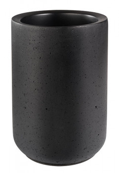 Chladič ELEMENT BLACK víno vonkajší Ø 12 cm, výška: 19 cm, vnútro Ø 10 cm betón, farba čierna