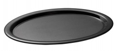 Podnos KAFFEEHAUS ovál 28,5x21,5 cm, výška: 1,5 cm melamín farba čierna