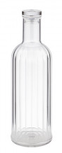 Fľaša STRIPES Ø 9 cm, výška: 28,5 cm, 1 l MS, uzáver silikon, priesvitný