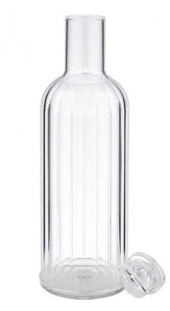 Fľaša STRIPES Ø9cm, výška:28,5cm, 1lt MS, silikon, transparentný