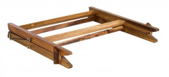 Stojan 2 poschodový 36,5x26,5 cm, výška: 34 cm prírodná bridlica, drevo agát