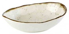 Miska STONE ART 28,5x21 cm, výška: 7,5 cm, ovál melamín vnútro: dekor, farba biela