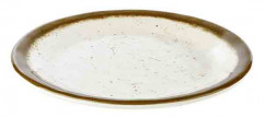 Tanier STONE ART plytký Ø 19 cm, výška: 2 cm melamín vnútro: dekor, farba biela