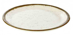 Tanier STONE ART plytký Ø 25 cm, výška: 2 cm melamín vnútro: dekor, farba biela