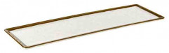 Podnos STONE ART GN 2/4 53x16,2 cm, výška: 1,5 cm melamín vnútro: dekor, farba biela