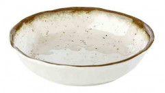 Miska STONE ART Ø 20 cm, výška: 4,5 cm melamín vnútro: dekor, farba biela