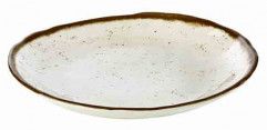 Tanier hlboký STONE ART Ø 24,5 cm, výška: 3,5 cm melamín vnútro: dekor, farba biela