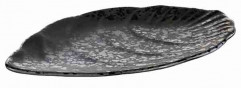 Podnos GLAMOUR 25x15,5 cm, výška: 1,5 cm melamín farba čierna