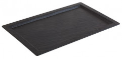 Podnos SLATE GN 1/1 53x32,5 cm, výška: 1,5 cm melamín farba čierna, bridlicový look
