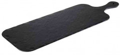 Podnos SLATE ROCK 48x20 cm, výška: 1,5 cm melamín farba čierna, bridlicový look štrukturovaný povrch