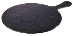 Podnos SLATEROCK Ø 30 cm, výška: 1,5 cm melamín farba čierna, bridlicový look štrukturovaný povrch