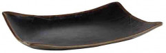 Podnos MARONE 32,5x23,5 cm, výška: 4,5 cm melamín farba čierna okraj farba hnedá