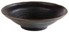 Miska MARONE Ø 30,5 cm, výška: 8,5 cm, 2 l melamín farba čierna okraj farba hnedá