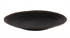 Tanier MARONE Ø 28 cm, výška: 3,5 cm melamín farba čierna okraj farba hnedá