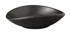 Miska ZEN 11x10 cm, výška: 3 cm, 0,04 l melamín farba čierna, optika kameň