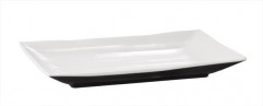 Podnos HALFTONE 24,5x15 cm, výška: 3 cm melamín vnútro: farba biela