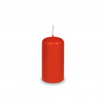 Sviečka valcová červená Ø40 x 80 mm [4 ks]