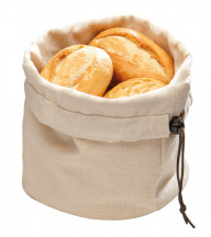 Košík/taška pečivo s teplým vankúšom Ø 20 cm výška: 23,5 cm vlna, béžová