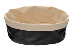 Košík/taška pečivo možno prať v práčke do 30 °C 25x18 cm, výška: 9 cm vlna, farba béžová, farba čierna