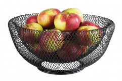 Košík WIRE pečivo/ovocie Ø 31 cm, výška: 14 cm kov, farba čierna
